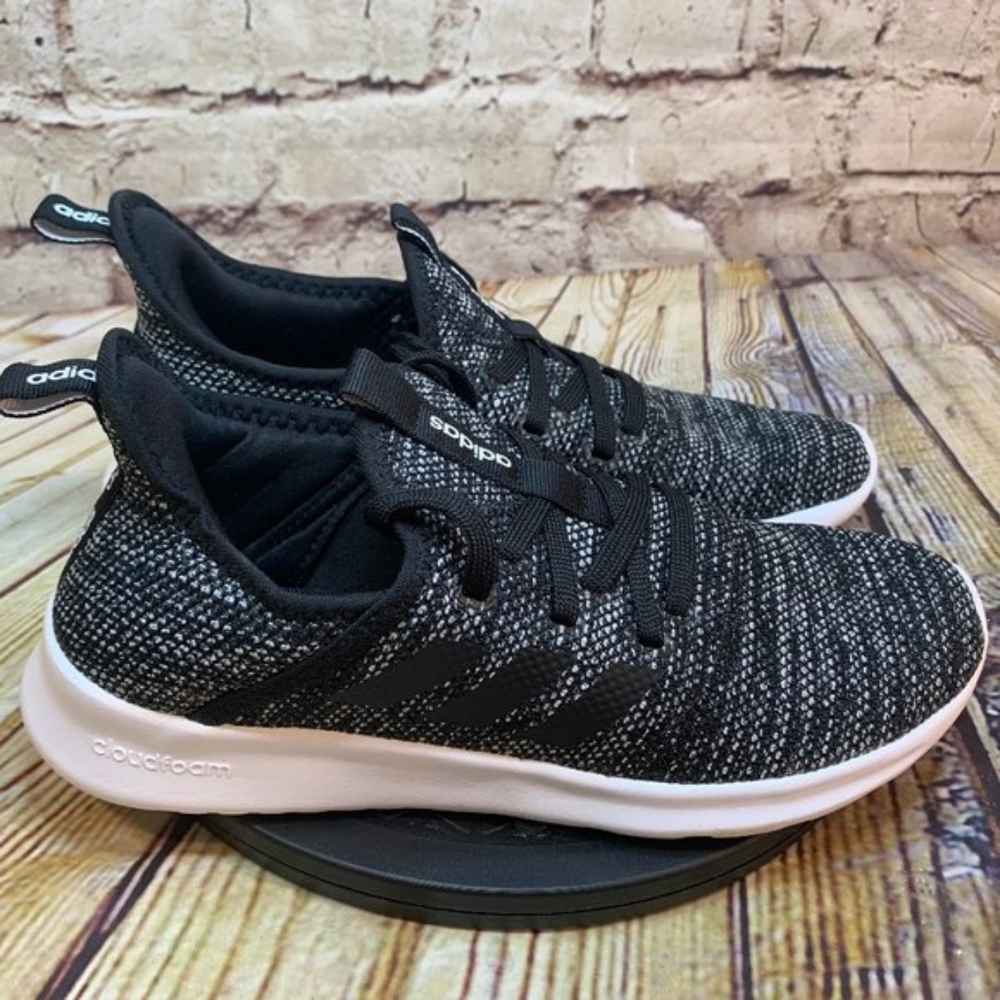 adidas Cloudfoam Pure Black Running Shoes